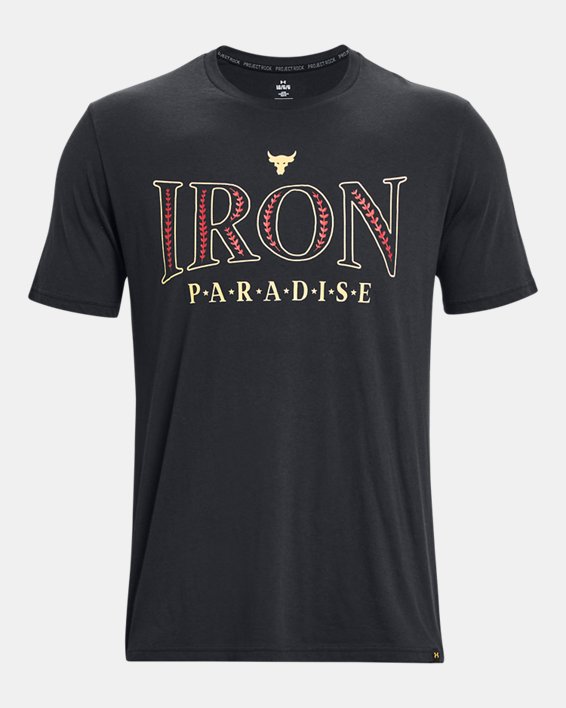 Men's Project Rock Paradise Short Sleeve in Black image number 4